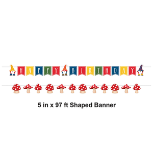 Party Gnomes Shaped Banner w/ String, 2 pack 2ct