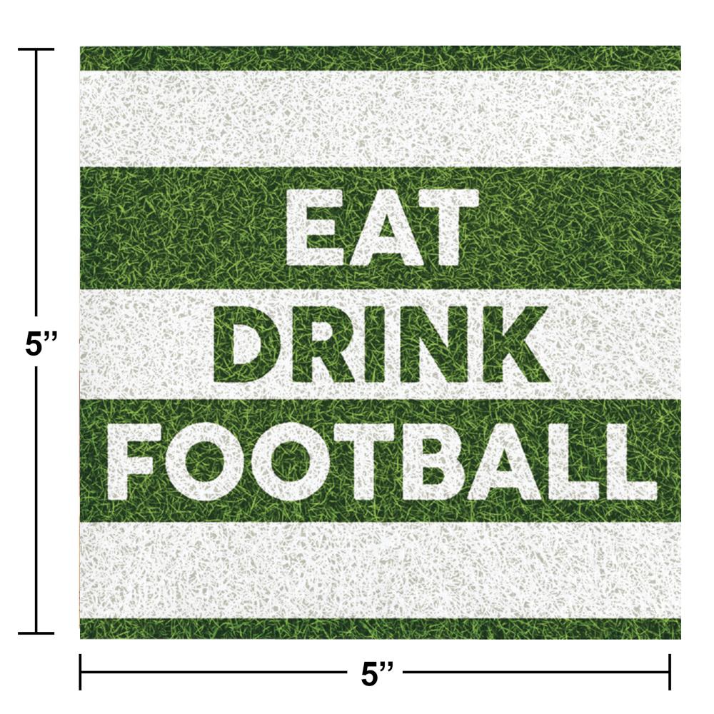 192 pc Bulk Eat Drink Football Beverage Napkins