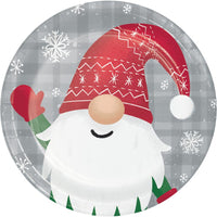 96 pc Bulk Holiday Gnomes Dessert Plates