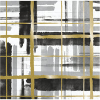 288 pc Bulk Foil Cocktail 3ply Beverage Napkin, Plaid