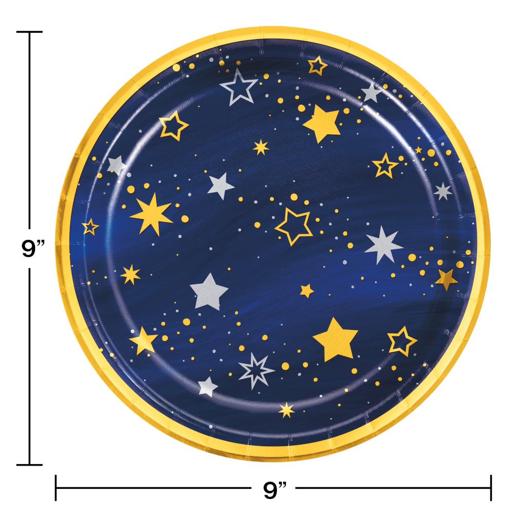 96ct Bulk Starry Night Dinner Plates