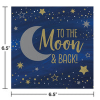 192ct Bulk Starry Night Moon Luncheon Napkins