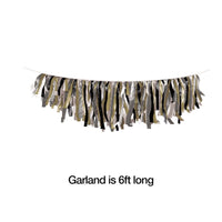 6ct Bulk Black Gold and Silver Fringe Garlands