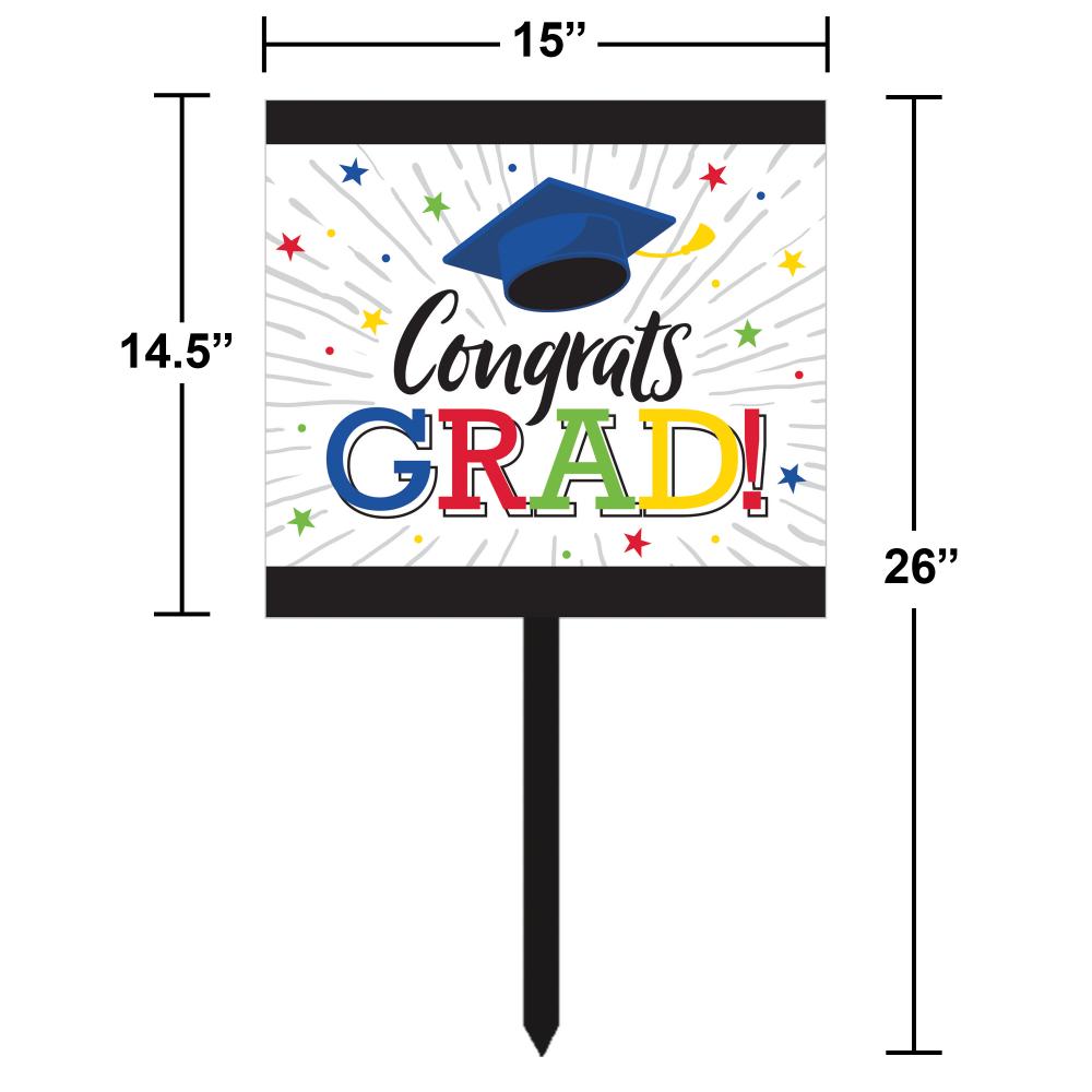 Bulk Case of Hats Off Grad Yard Sign