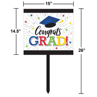 Bulk Case of Hats Off Grad Yard Sign