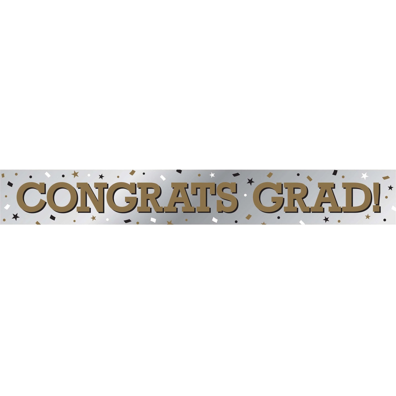 12 pc Bulk Congrats Grad 6ft Foil Banner