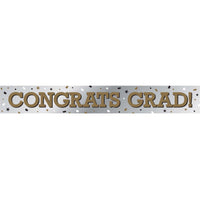 12 pc Bulk Congrats Grad 6ft Foil Banner