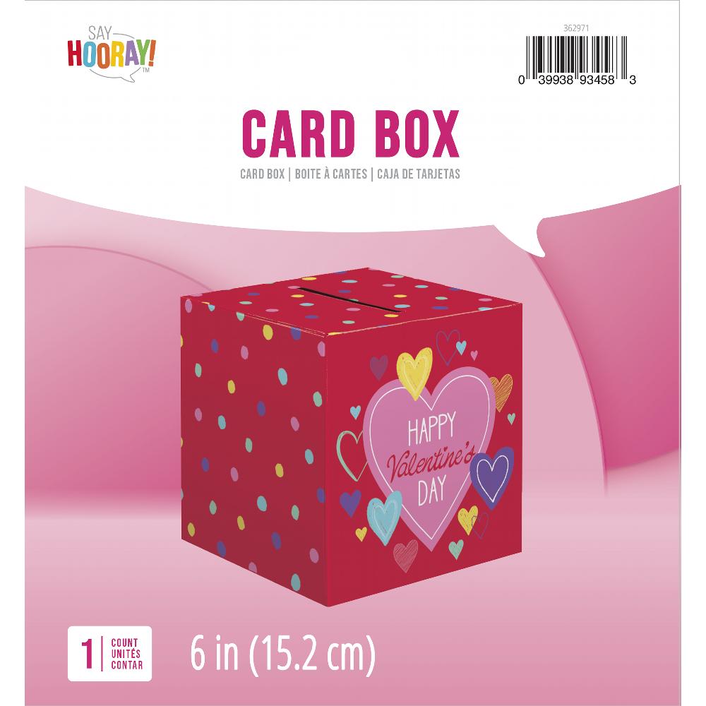 6" x 6"  Valentine's Day Card Box by Creative Converting