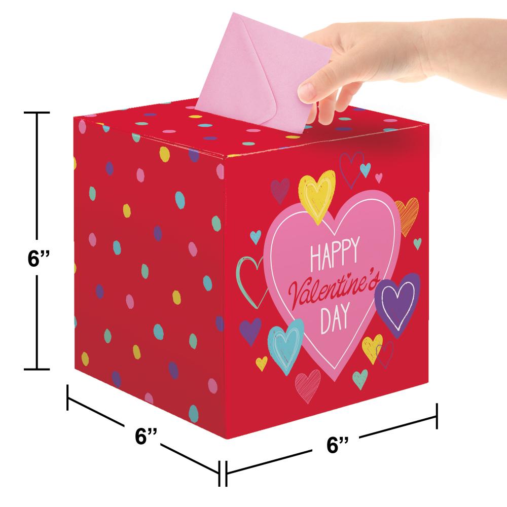 6" x 6"  Valentine's Day Card Box by Creative Converting