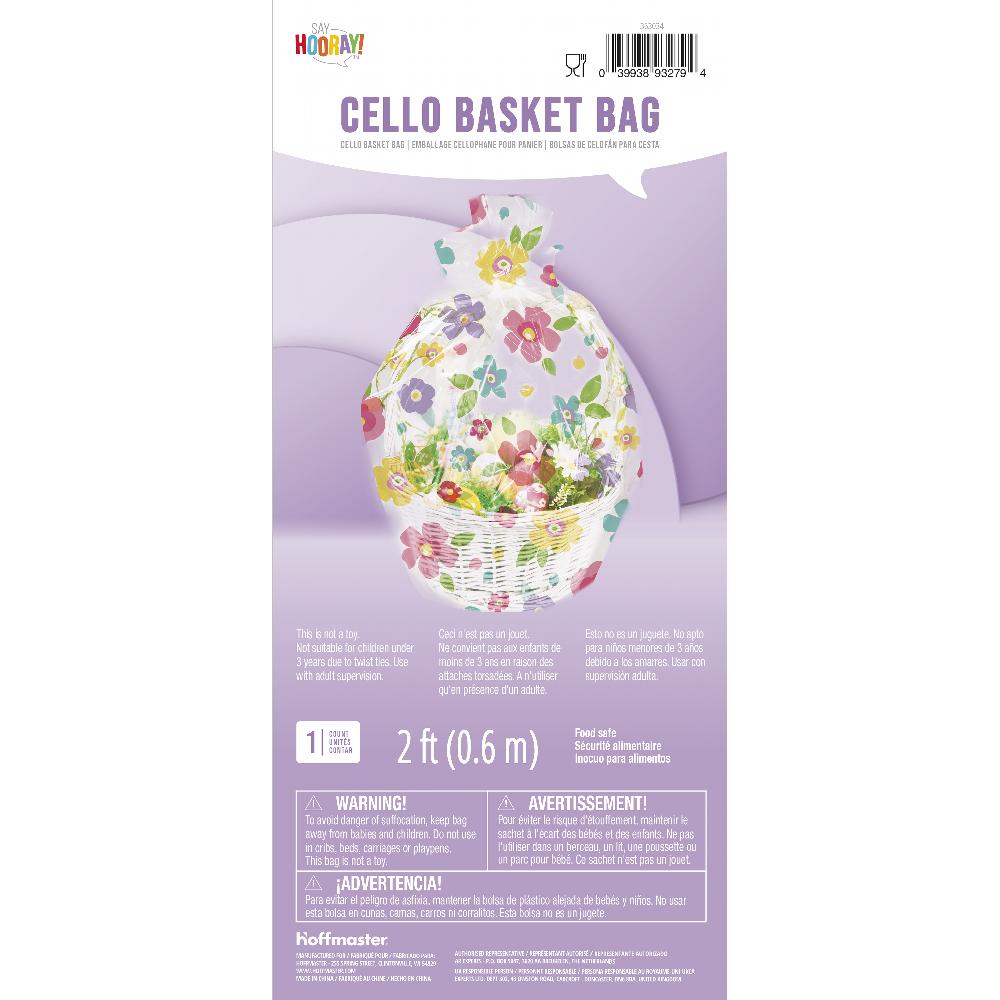 Spring Floral Cello Basket Bag by Creative Converting