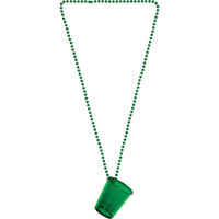 24 pc Bulk St. Pats Necklace w/ Shot Glass Favor