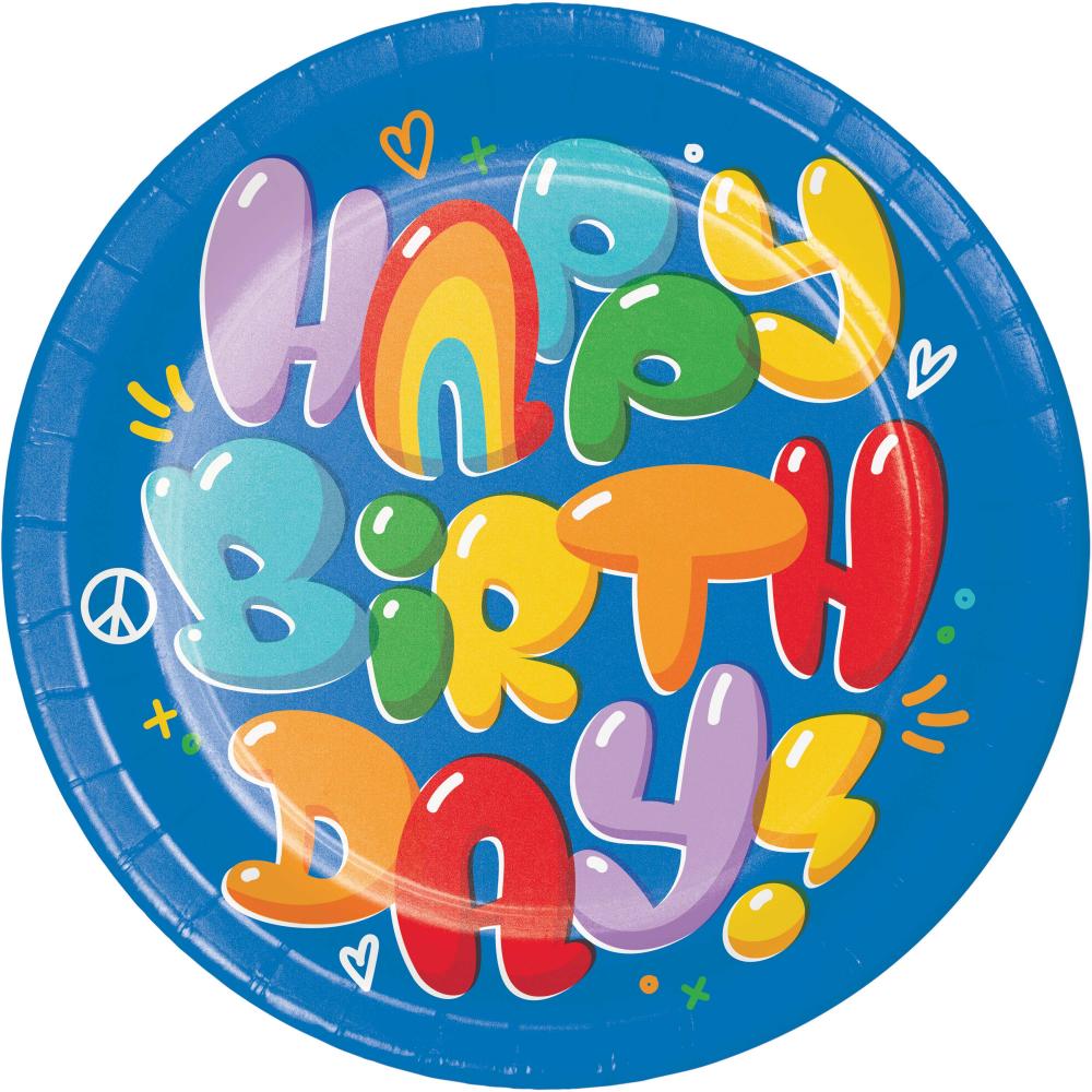 Bubbly Birthday 8.75 inch Paper Dinner Plate (8/Pkg)