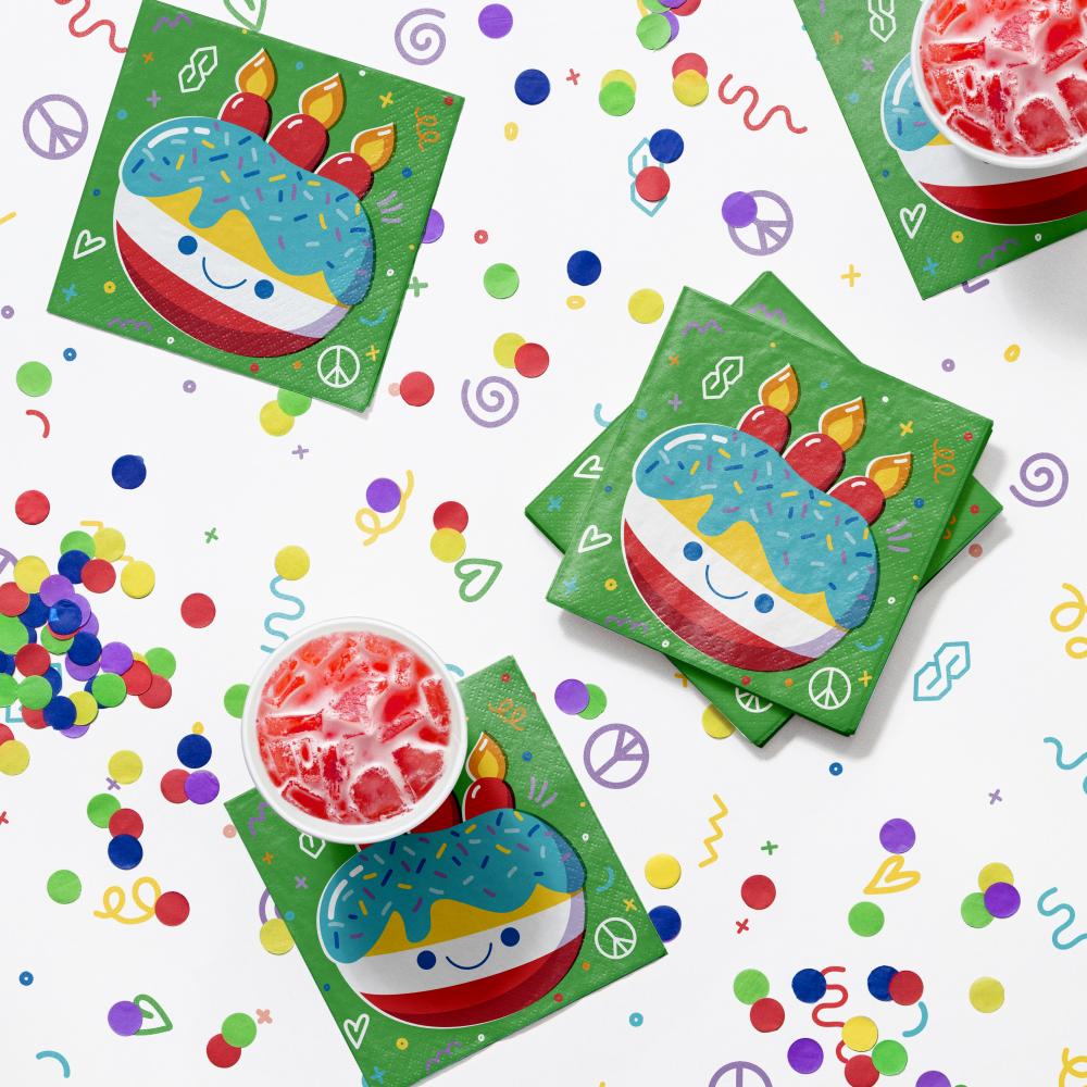 Bubbly Birthday 2-Ply Paper Beverage Napkin (16/Pkg)