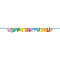 Bubbly Birthday Letter Banner (1/Pkg)