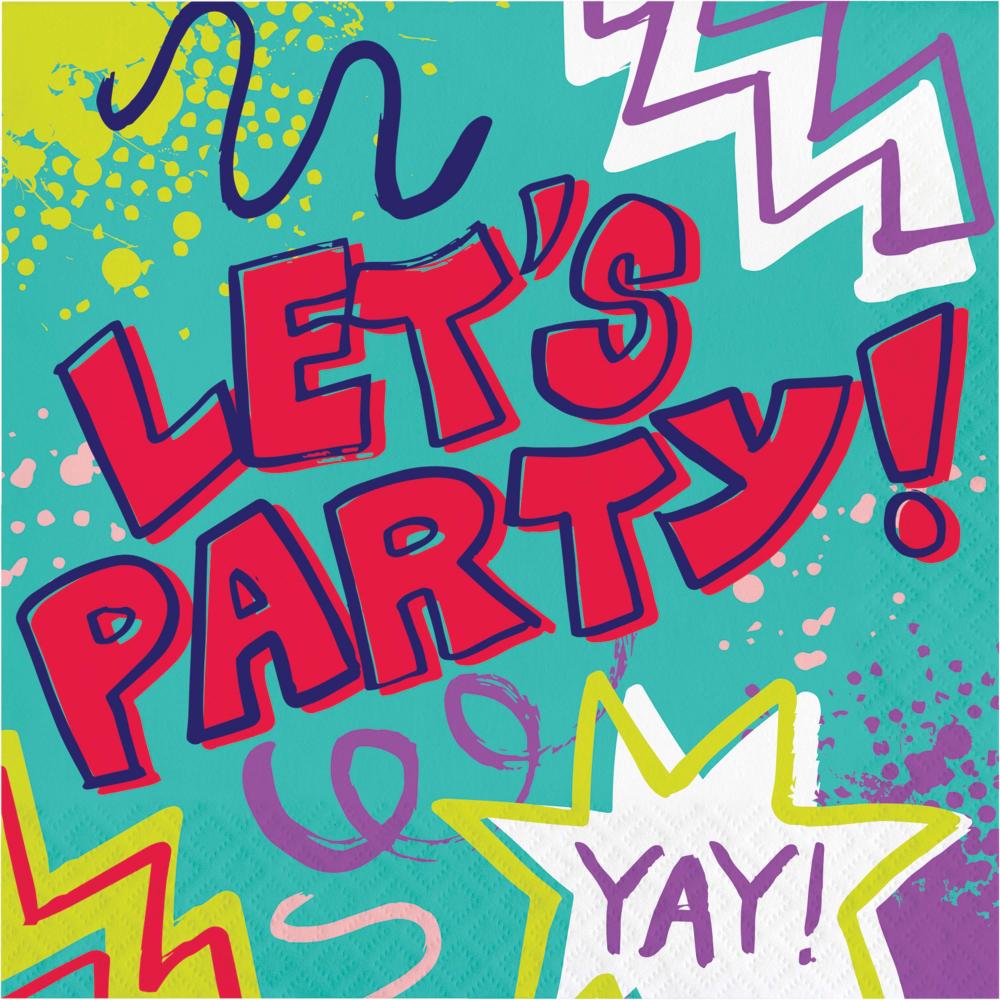 Graffiti Party 2-Ply Paper Luncheon Napkin (16/Pkg)