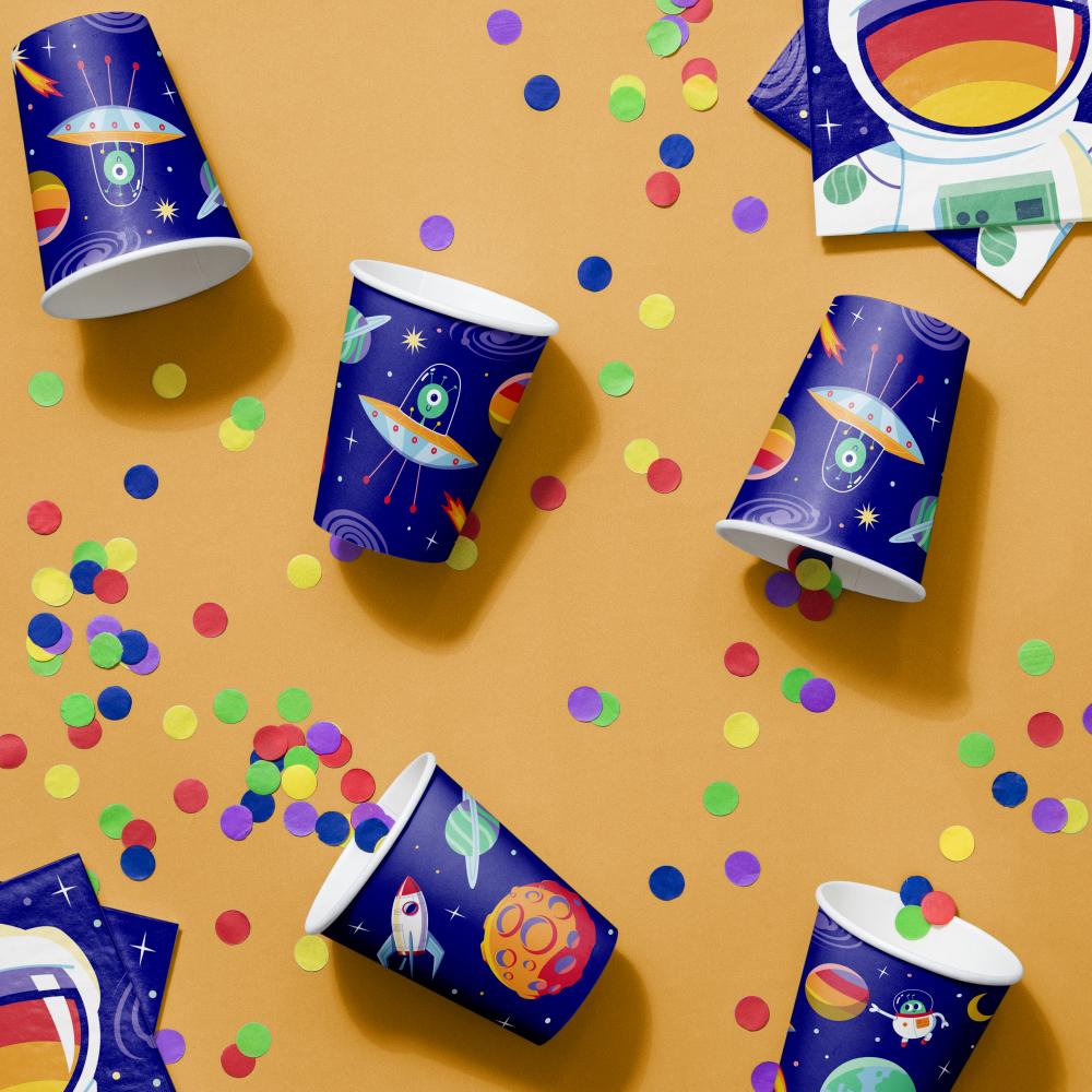 Space Adventures Paper Hot/Cold Cup 9oz. (8/Pkg)