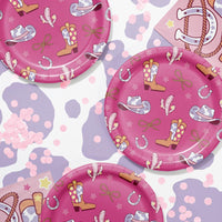 Boots and Bows 8.75 inch Paper Dinner Plate (8/Pkg)