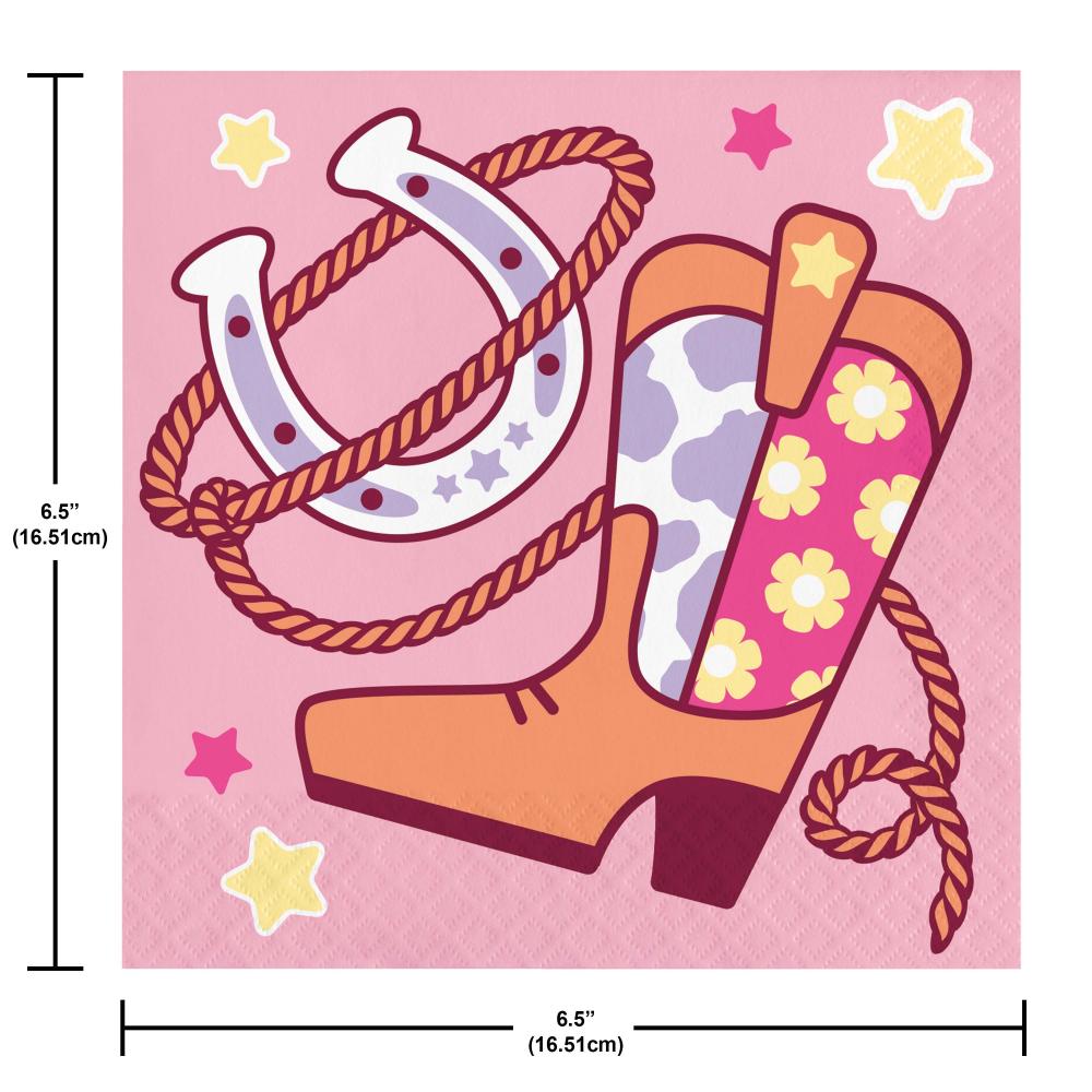 Boots and Bows 2-Ply Paper Luncheon Napkin (16/Pkg)