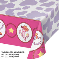 Boots and Bows Paper Tablecover, 54