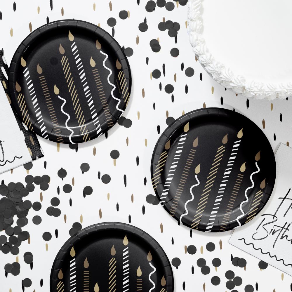 Golden Wishes 6.75 inch Paper Luncheon Plate (8/Pkg)