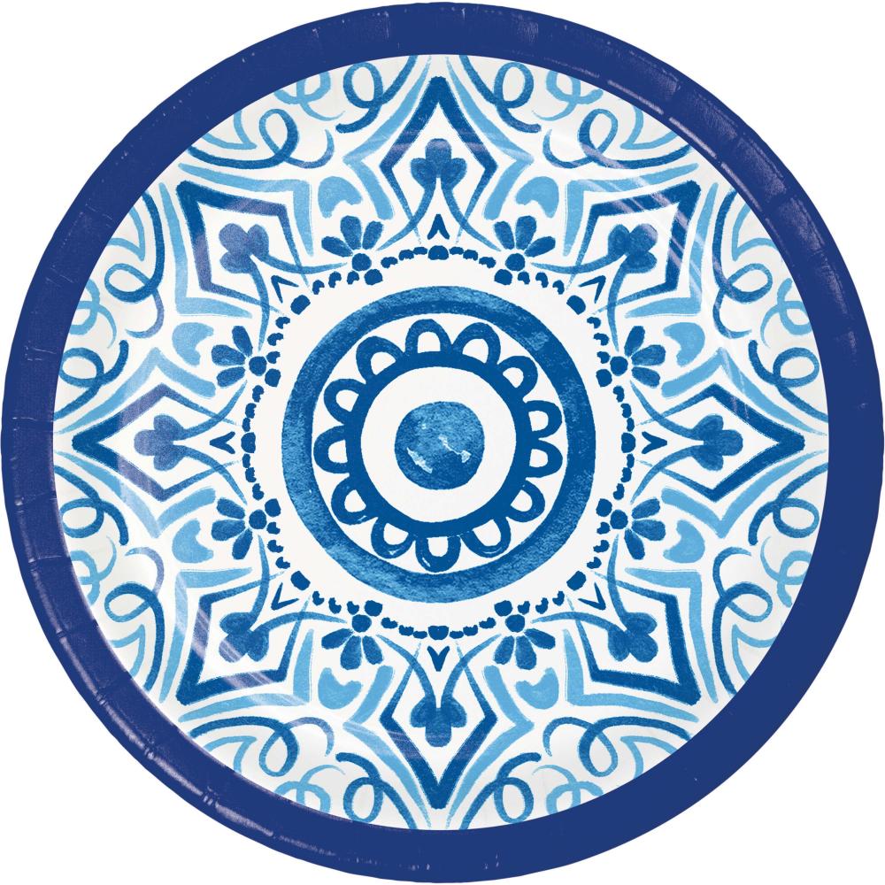 Blue Willow 6.75 inch Paper Luncheon Plate (8/Pkg)
