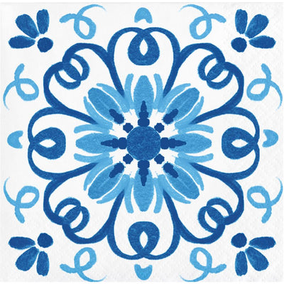 Blue Willow 2-Ply Paper Beverage Napkin (16/Pkg)