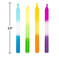 Striped Birthday Candle Ombre Multicolor (20/Pkg)