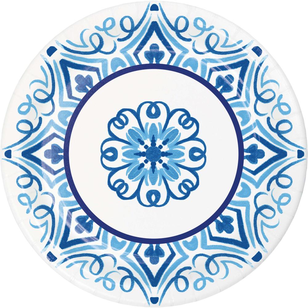 Blue Willow 8.75 inch Paper Dinner Plate (8/Pkg)