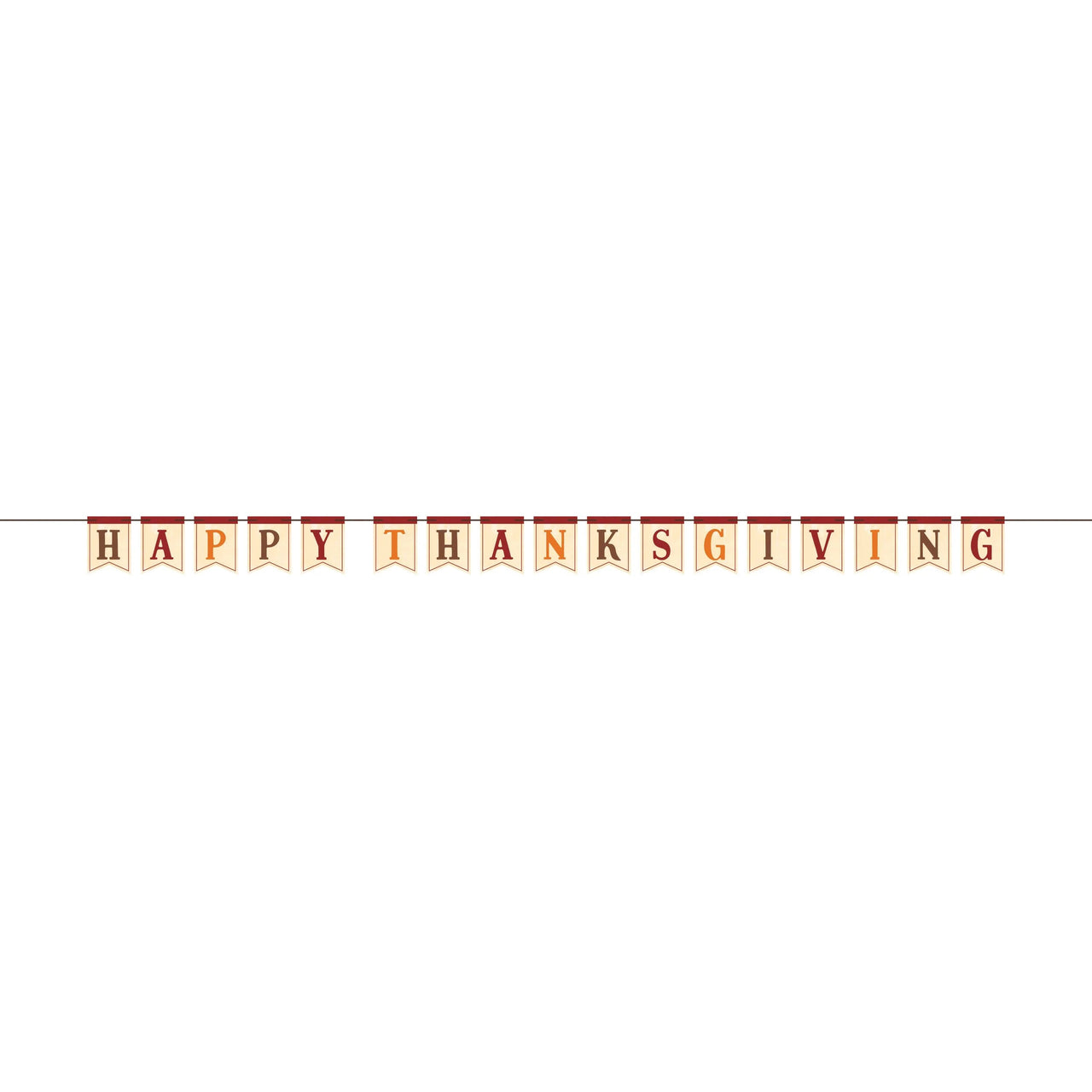 12 pc Bulk Happy Thankgiving Ribbon Banner Shaped