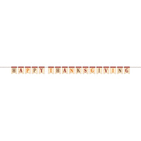 12 pc Bulk Happy Thankgiving Ribbon Banner Shaped