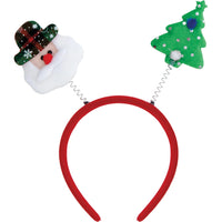 12 pc Bulk Christmas Plastic Headband w/ Boppers