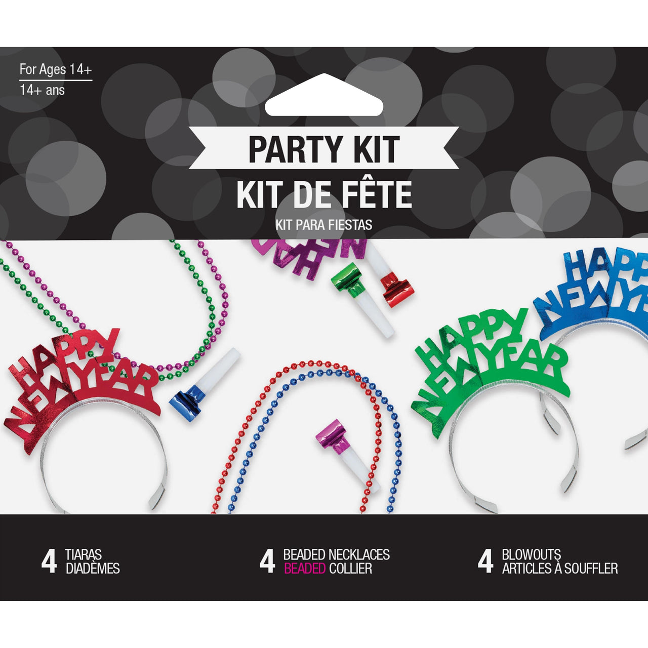 New Year's Eve Decor Wearables Kit for 4, Assorted Color