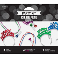 New Year's Eve Decor Wearables Kit for 4, Assorted Color