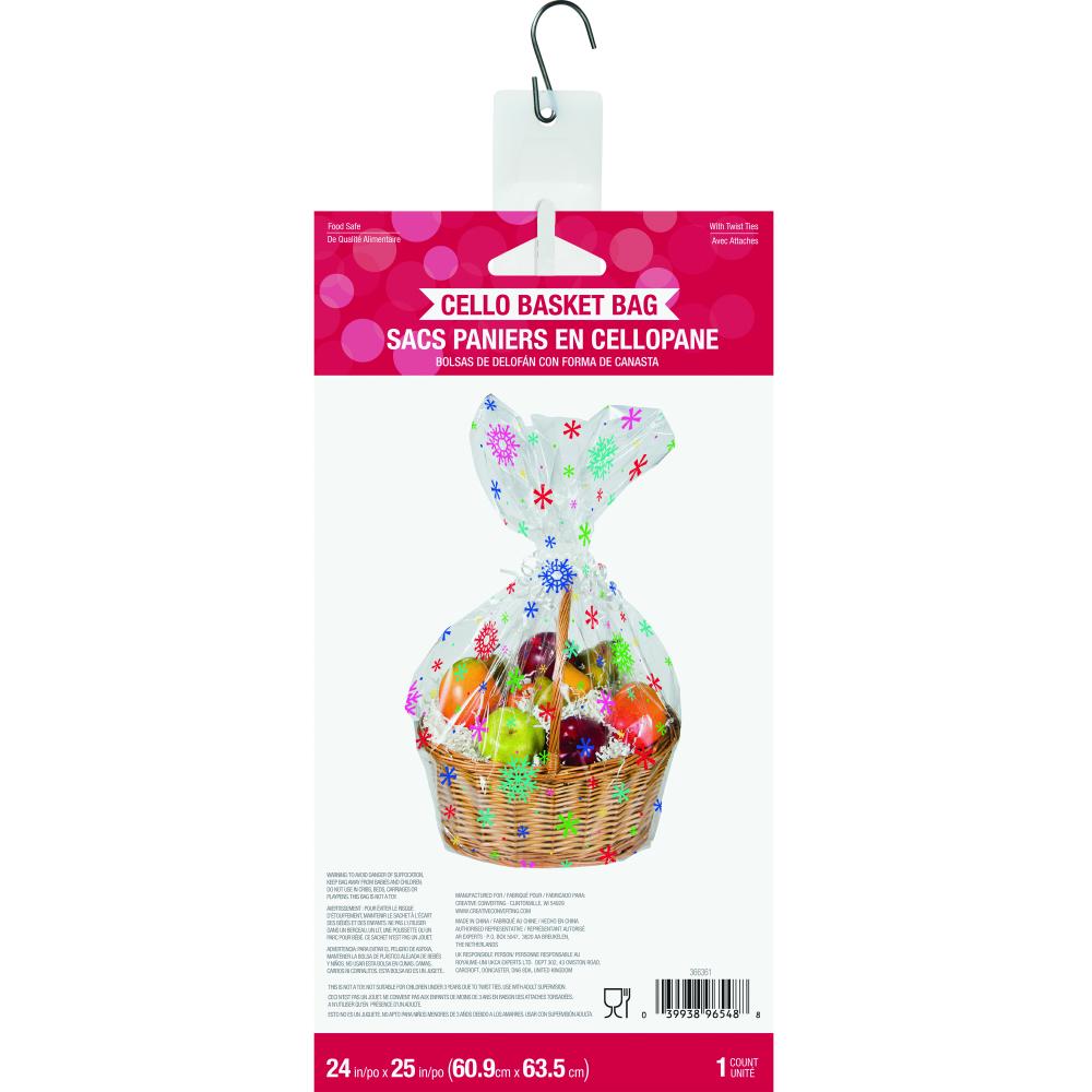 Bulk Case of Snowflake Basket Bag