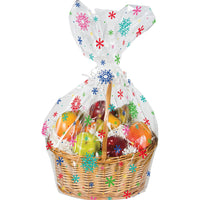 12 pc Bulk Snowflake Basket Bag