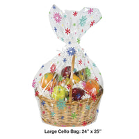 Bulk Case of Snowflake Basket Bag