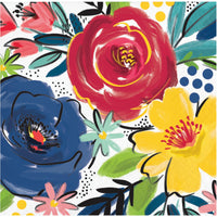 Bulk Case of Bountiful Blooms 24ct 2ply Beverage Napkin (24/Pkg)