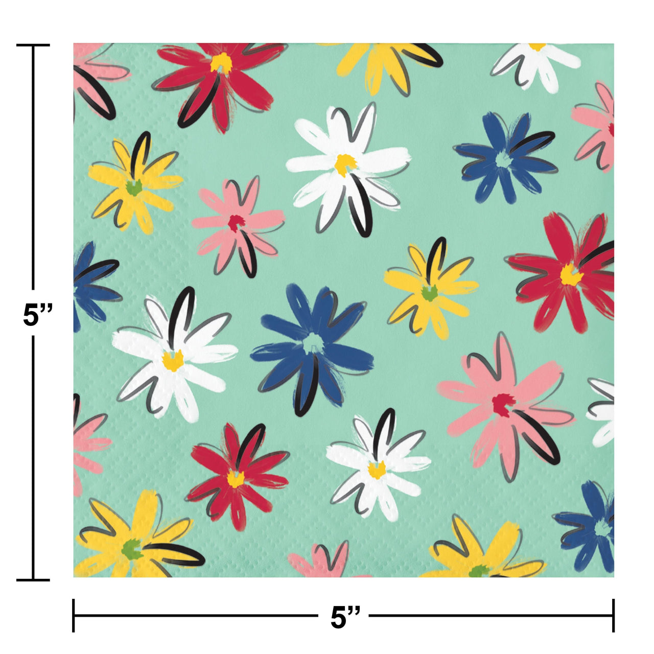 Bulk Case of Bountiful Blooms 24ct 2ply Beverage Napkin (24/Pkg)