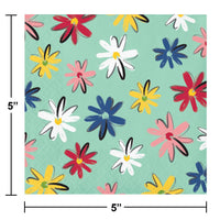 Bulk Case of Bountiful Blooms 24ct 2ply Beverage Napkin (24/Pkg)