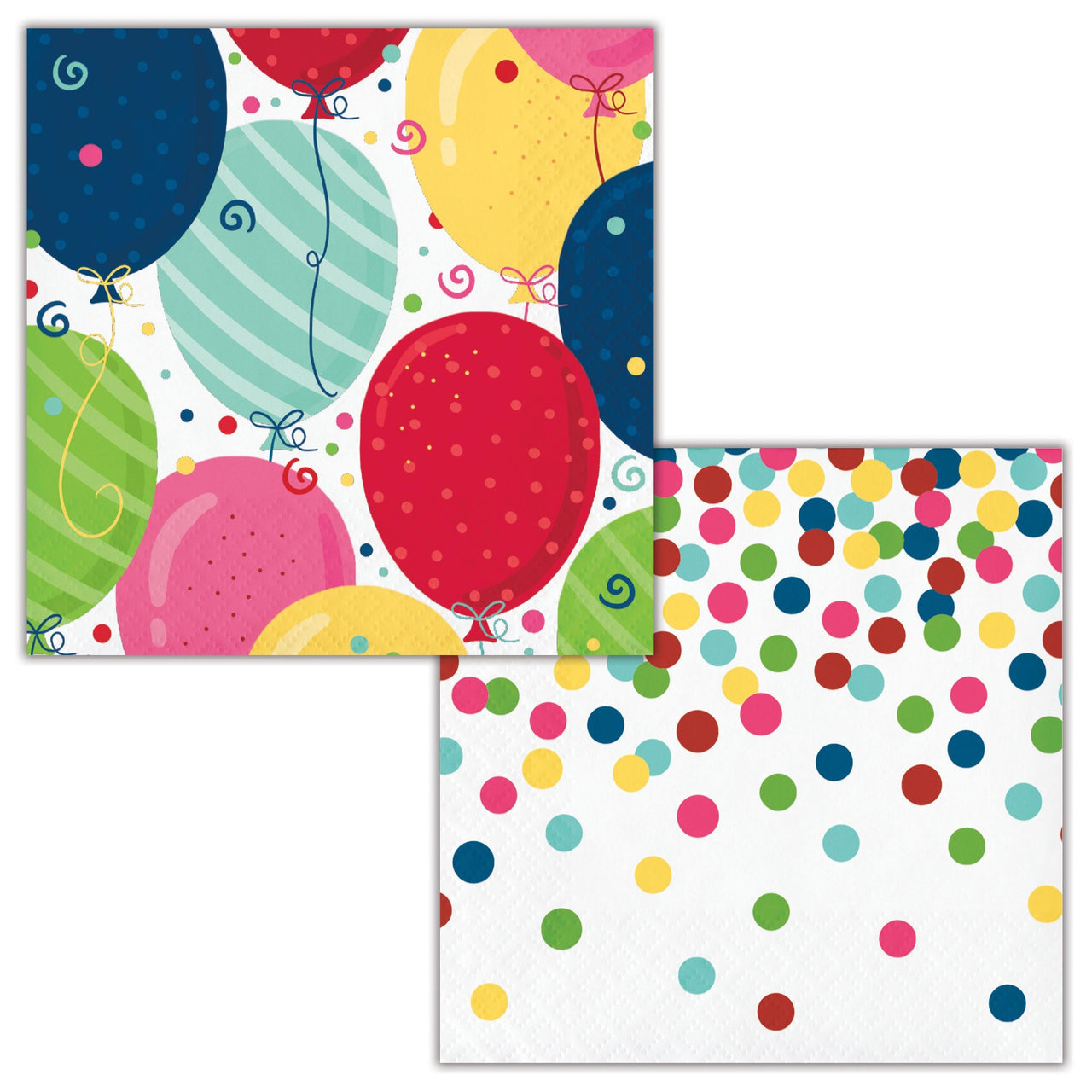 288 pc Bulk Festive Fun 24 pc Bulk 2ply Beverage Napkin