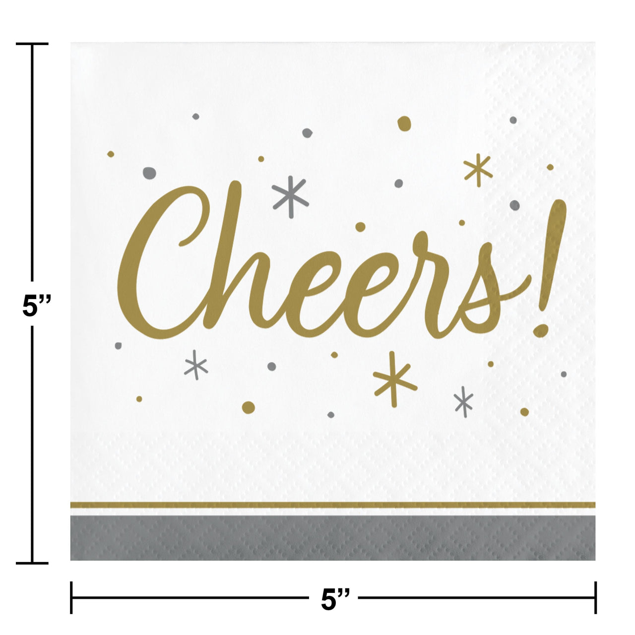 Bulk Case of Cheers 24ct 2ply Beverage Napkin