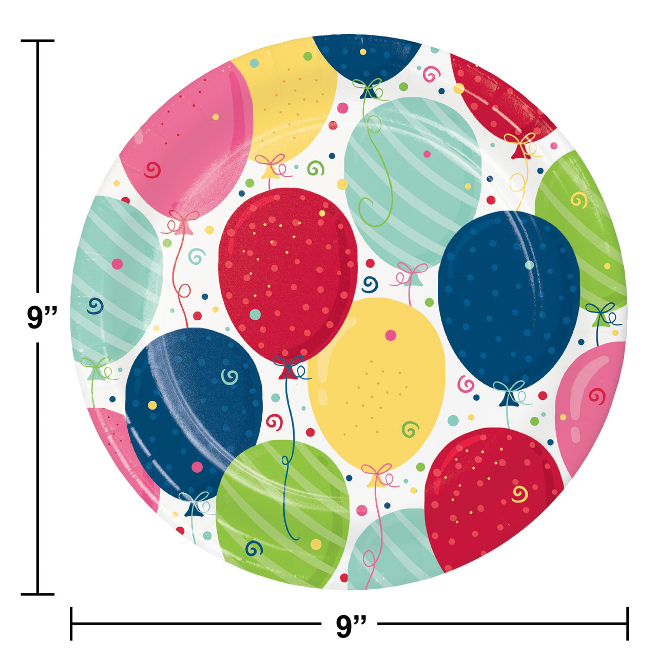 Bulk Case of Festive Fun 10ct Sturdy Style 8.75 Inch Dinner Plate