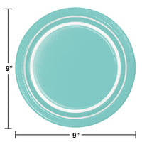 Bulk Case of Spa Blue 10ct Sturdy Style 8.75 Inch Dinner Plate
