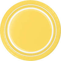 120 pc Bulk Soft Yellow 10 pc Bulk Sturdy Style 6.75 Inch Dessert Plate