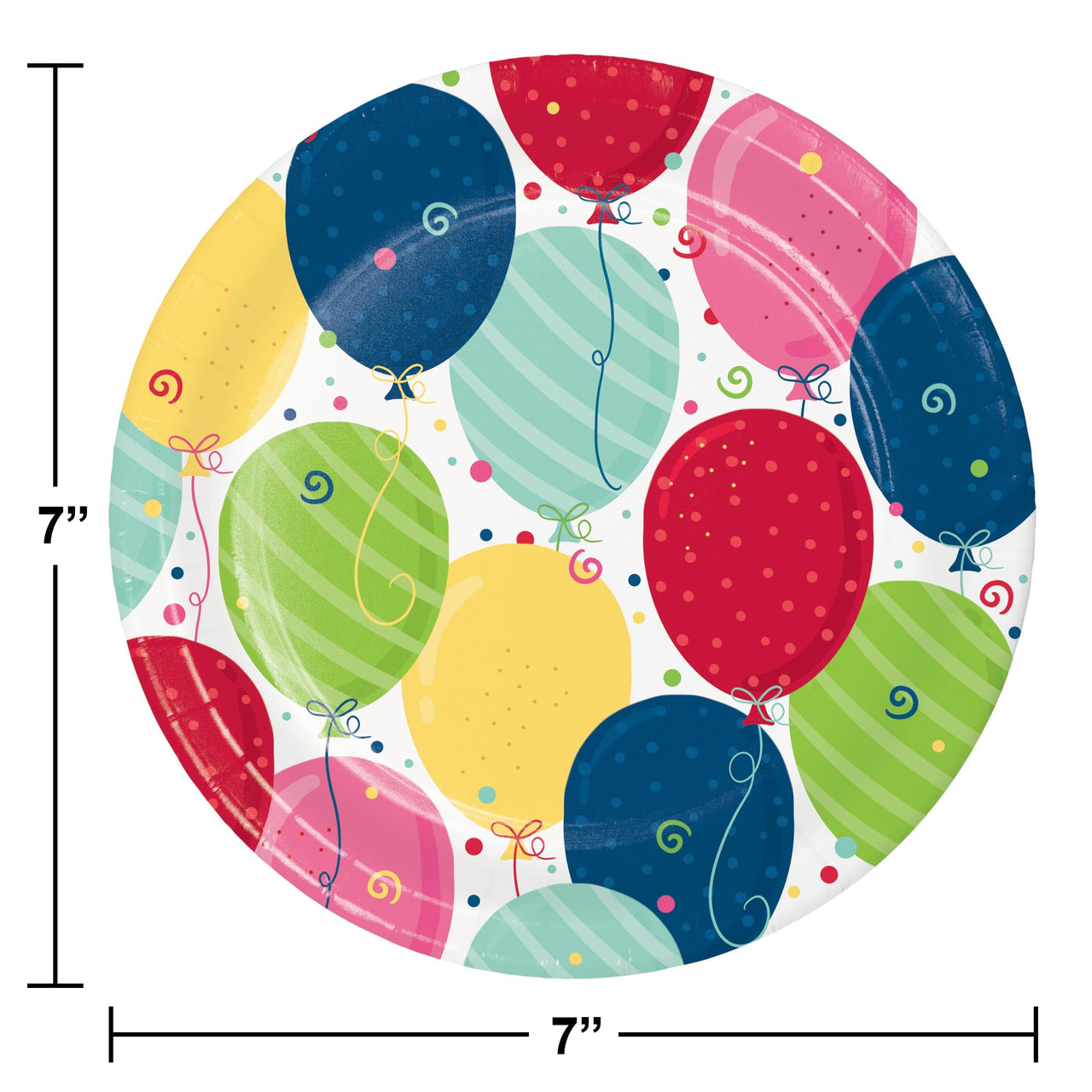 Bulk Case of Festive Fun 10ct Sturdy Style 6.75 Inch Dessert Plate