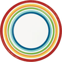 120 pc Bulk Painterly Party 10 pc Bulk Sturdy Style 6.75 Inch Dessert Plate