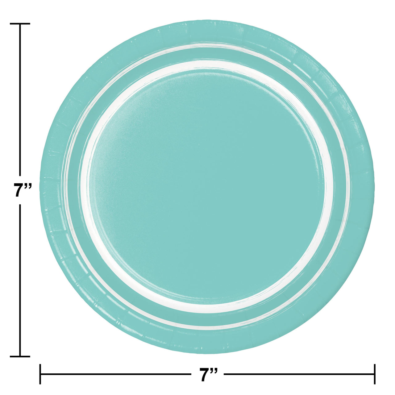 Bulk Case of Spa Blue 10ct Sturdy Style 6.75 Inch Dessert Plate