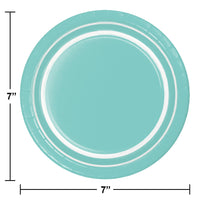 Bulk Case of Spa Blue 10ct Sturdy Style 6.75 Inch Dessert Plate