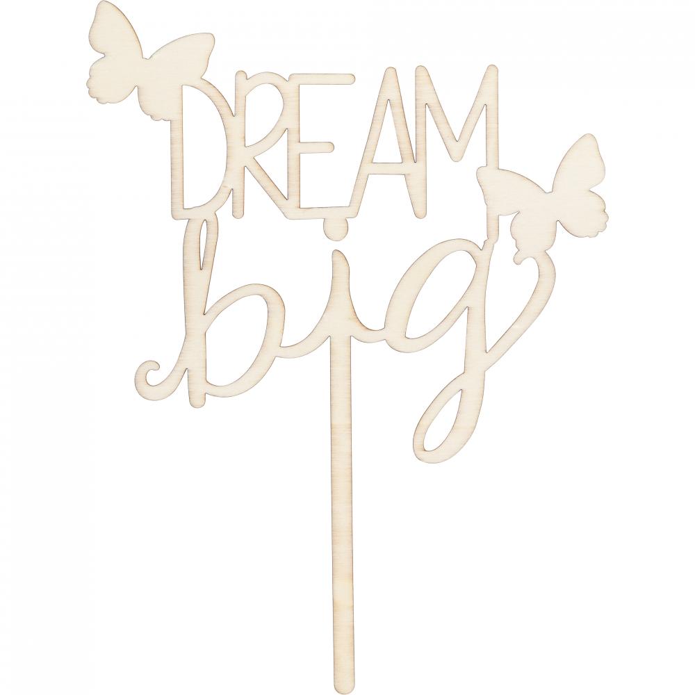 12 pc Bulk Dolly Parton Wooden "Dream Big" Cake Topper