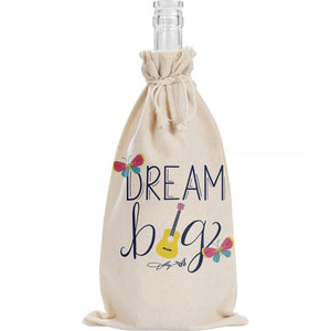 Dolly Parton Canvas "Dream Big" Canvas Wine Gift Bag (1/Pkg)